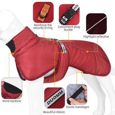 Cavalry Twill Fabric Cotton Outdoor Jacket Clothing For Pets In XL / 6XL Sizes