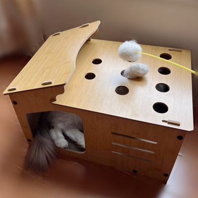 Portable Pet House For Travel Pet Cat Nest Scratching Posts Pet Carrier Cage