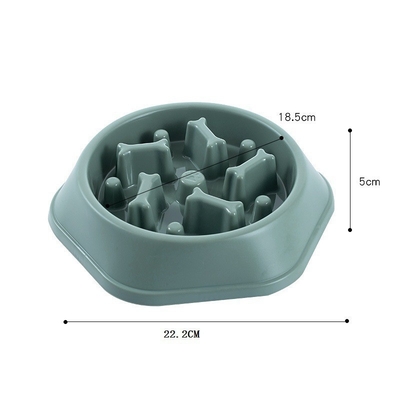 Pet Bone Slow Food Bowl Non Slip Easy To Rinse Small And Medium Sized Dog Anti Choking Bowl