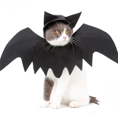 100g Halloween Pet Bat Wings Black Cool Dog Cat Bat Hat Disguise Pet Costume